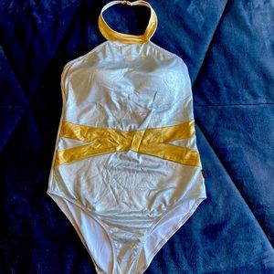 Only one piece swimsuit silver/gold